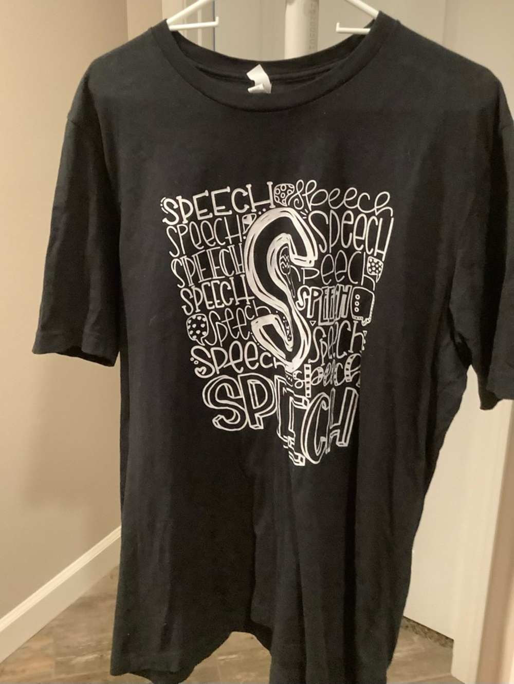 Black Graphic “Speech” T-Shirt size 2XL Fruit of